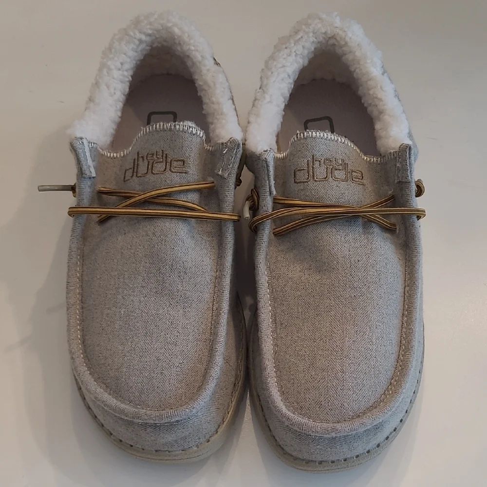 Hey Dude Wally Herringbone Canvas Loafer Chukka-Style Slide/ Slip On
